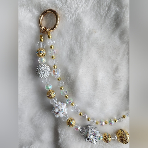 Gold and Silver Starfish Purse Charm Jewelry Chain And Keychain Bag Charm Chain - Picture 3 of 10